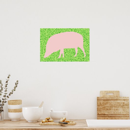 Pink Pig Poster (Küche)