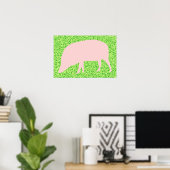 Pink Pig Poster (Heimbüro)