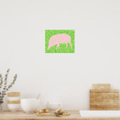 Pink Pig Poster (Küche)