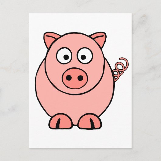 Pink Pig Postkarte (Vorderseite)