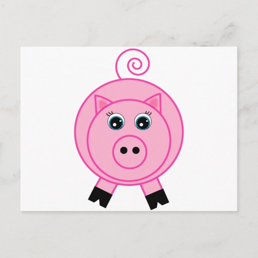 Pink Pig Postkarte (Vorderseite)