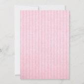 Pink Pig & Rabbit Baby Dusche aus Holz Einladung (Rückseite)