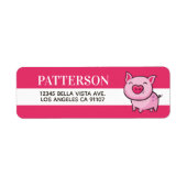 Pink Pig-Rücksendeadresse (Vorne)