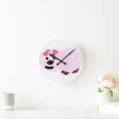 Pink Pig Runde Wanduhr (Zuhause)