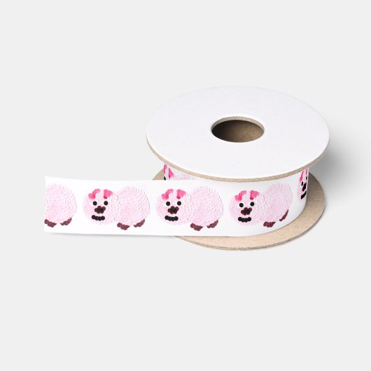 Pink Pig Satinband (Spule)