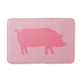 Pink Pig Silhouette Badematte (Vorderseite)