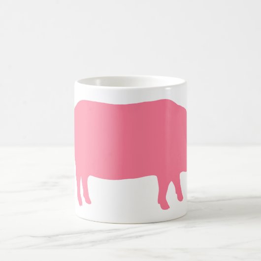 Pink Pig Silhouette | Fusionsfarm Kaffeetasse (Mittel)