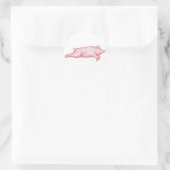 Pink Pig Sticker (Tasche)