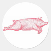 Pink Pig Sticker (Vorderseite)