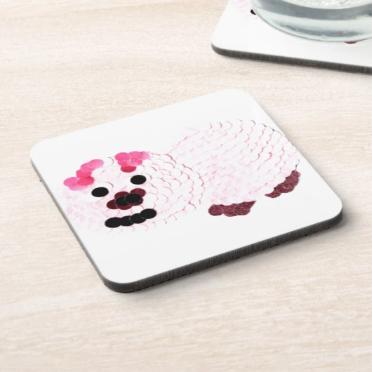 Pink Pig Untersetzer (Linke Seite)