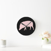 Pink Pig Wall Clock Runde Wanduhr (Zuhause)