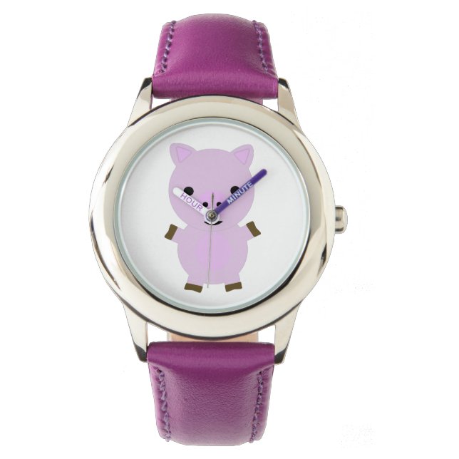 Pink Piggy Armbanduhr (Vorderseite)