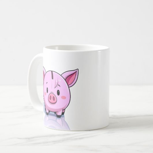 Pink piggy bank kaffeetasse (Vorderseite Links)