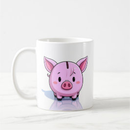 Pink piggy bank kaffeetasse