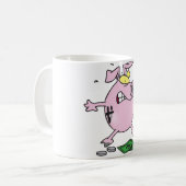 Pink Piggy Bank mit Geld-Tasse Kaffeetasse (Vorderseite Links)