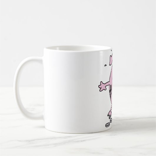 Pink Piggy Bank mit Geld-Tasse Kaffeetasse (Links)