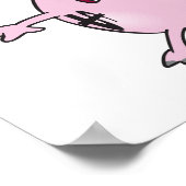 Pink Piggy Bank mit Geldplakat Poster (Ecke)