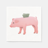 Pink Piggy Bank Paper Napkins Serviette (Vorderseite)