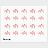Pink Piggy Bank Stickers (Blatt)