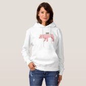 Pink Piggy Bank Womens Hoodie (Vorne ganz)