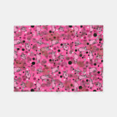 Pink Piggy Cartoon Fleecedecke (Vorderseite (Horizontal))