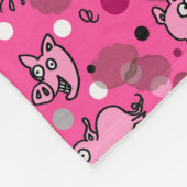 Pink Piggy Cartoon Fleecedecke (Ecke)