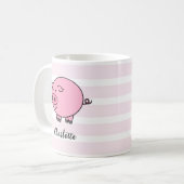 Pink Piggy Design Coffee Tasse (Vorderseite Links)