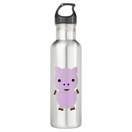 Pink Piggy Edelstahlflasche (Vorderseite)