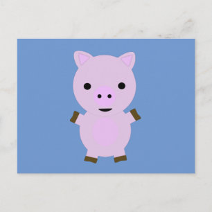 Pink Piggy Postkarte