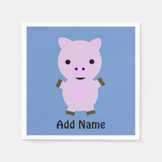 Pink Piggy Serviette (Vorderseite)