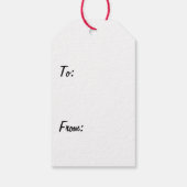 Pink Piggy Sparkle Gift Tags Geschenkanhänger (Rückseite)