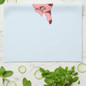 Pink Piglet Küchentuch - Farbe - Text (Gefaltet)