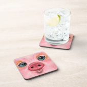 Pink Piglet Untersetzer Lächeln (Rechte Seite)