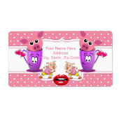 Pink Pigs Monogram Labels (Vorne)