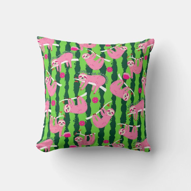 Pink-Pikleball-🦥 Kissen (Vorderseite)