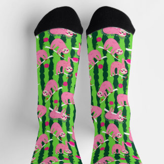 Pink-Pikleball-🦥 Socken