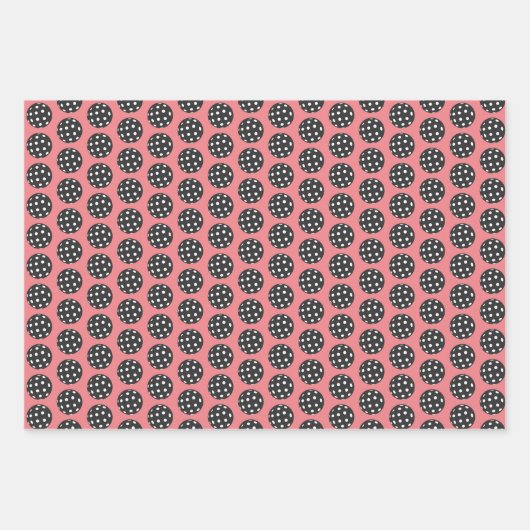 Pink-Pikleball-Umhüllungsblatt Set von 3 Geschenkpapier Set (Vorderseite 3)