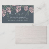 Pink Pine Cone Navy Babydusche Buchanfrage Begleitkarte (Vorne/Hinten)