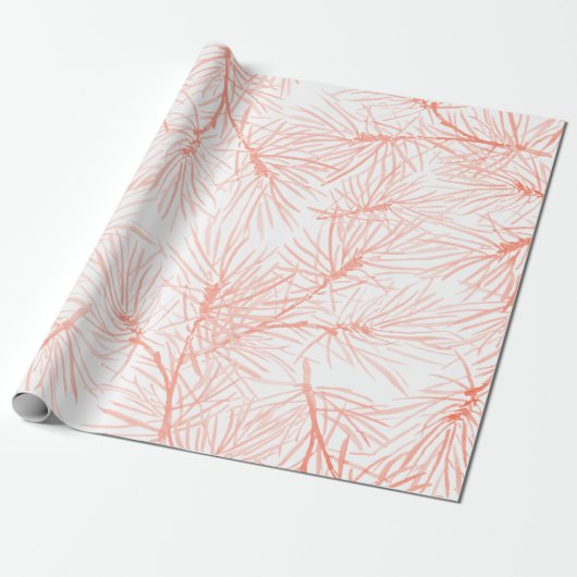 PINK PINE NEEDLES PATTER FÜR CHRISTMAS GIFT GESCHENKPAPIER (Ungerollt)