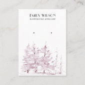 PINK PINE TREE WINTERWALD STUD EARRING ANZEIGE VISITENKARTE (Vorderseite)