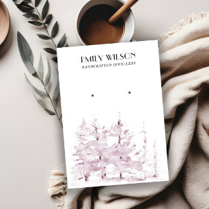 PINK PINE TREE WINTERWALD STUD EARRING DISPLAY VISITENKARTE