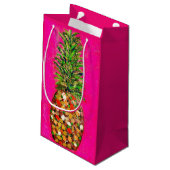 Pink Pineaser Geschenktasche Kleine Geschenktüte (Rückseite Schrägansicht)