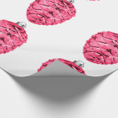 Pink Pinecones Wrapping Paper Geschenkpapier (Ecke)