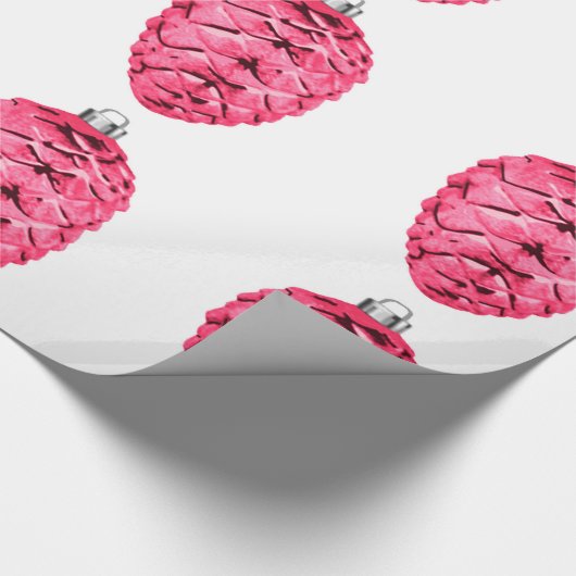 Pink Pinecones Wrapping Paper Geschenkpapier (Ecke)