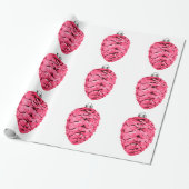 Pink Pinecones Wrapping Paper Geschenkpapier (Ungerollt)
