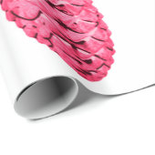 Pink Pinecones Wrapping Paper Geschenkpapier (Rolleneckpunkt)