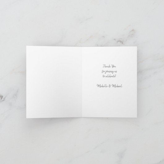 Pink Pinguin Baby Dusche Dankeskarte (Innenseite)