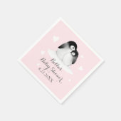 Pink Pinguin Paper Napkins Serviette (Ecke)