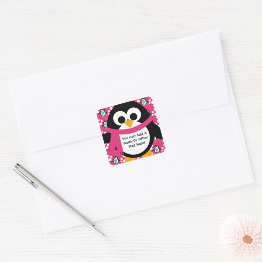 Pink Pinguin Party Stickers (Umschlag)