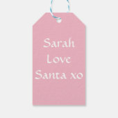 Pink Pinguin Personalisiert Geschenkanhänger (Rückseite)